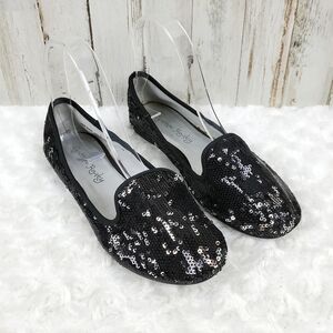 Cynthia Rowley Sequin Embellished Flats Black Size 3